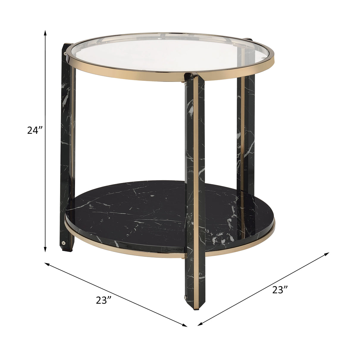 ACME Thistle End Table – side view – Lusso Furniture Miami