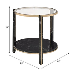 ACME Thistle End Table – side view – Lusso Furniture Miami