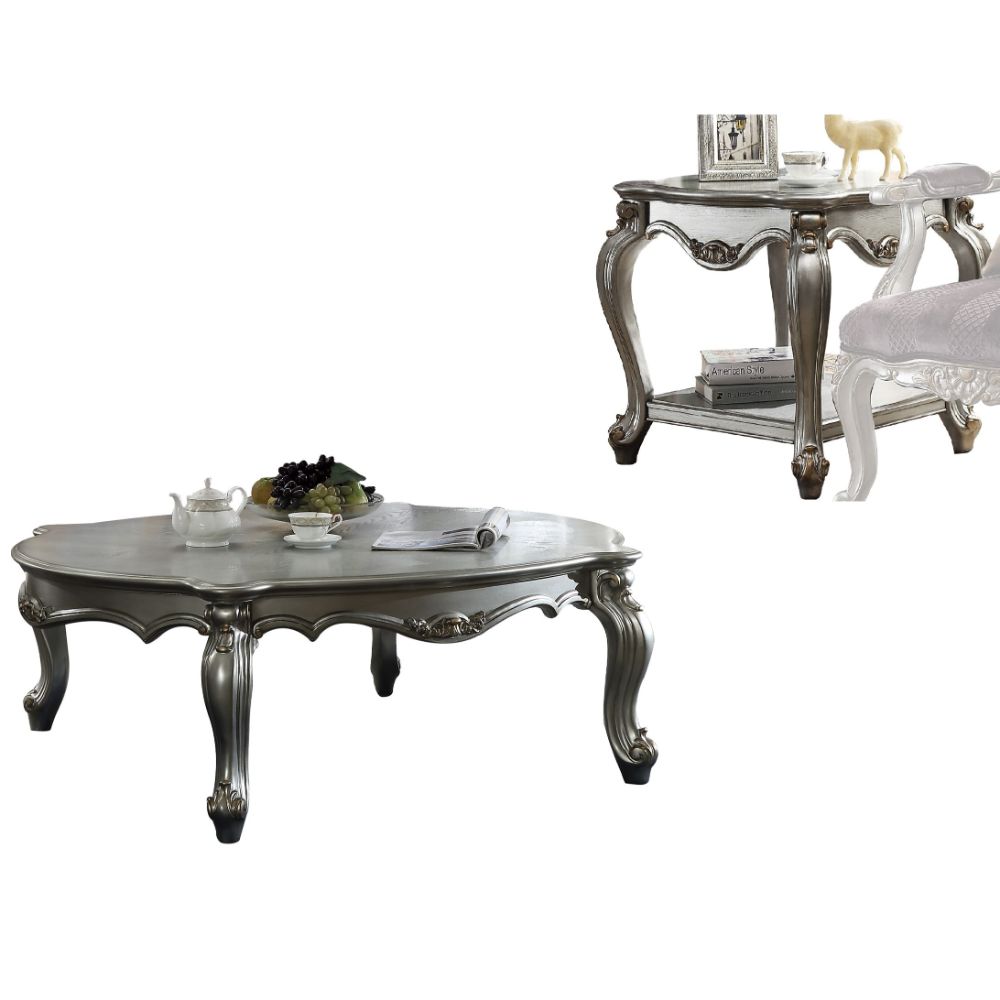 ACME Picardy Coffee Table – side view – Lusso Furniture Miami