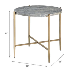 ACME Tainte End Table – side view – Lusso Furniture Miami