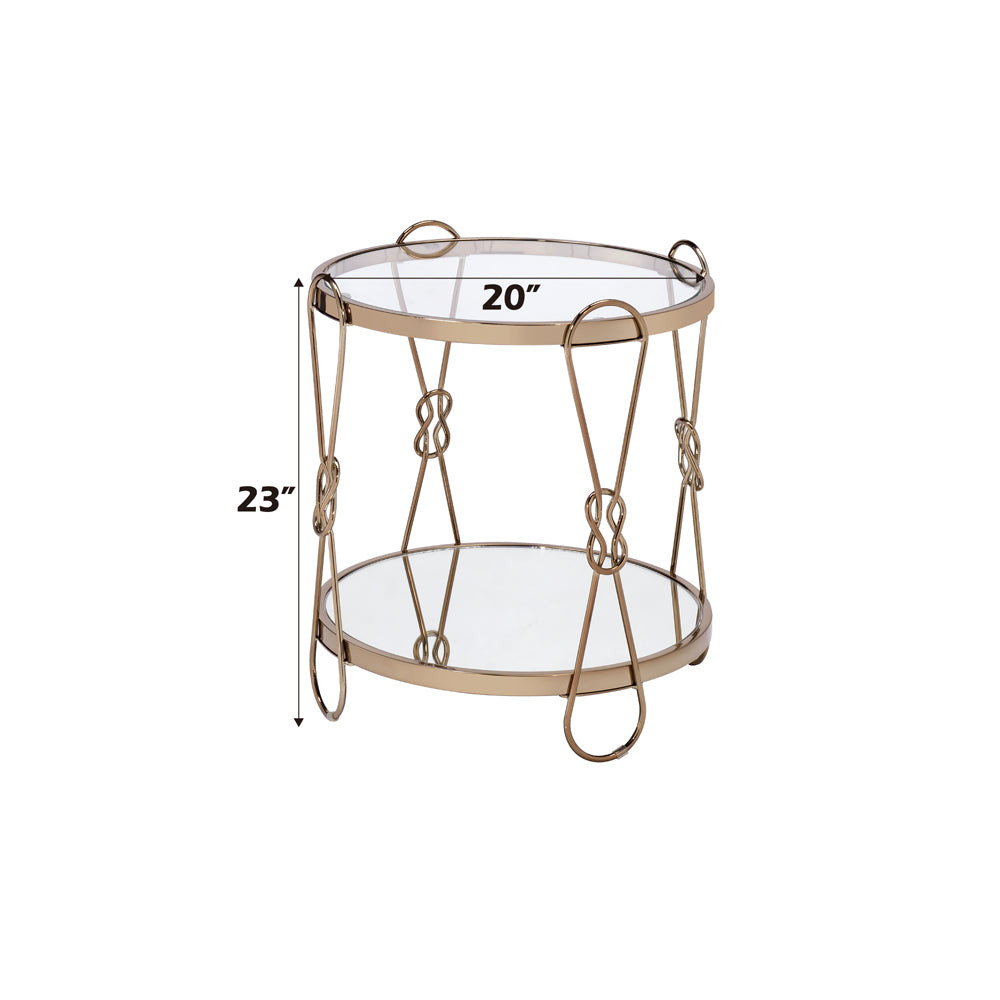 ACME Zekera End Table – angle view – Lusso Furniture Miami