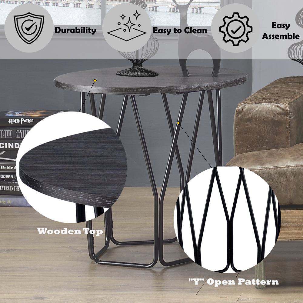 ACME Sytira End Table – side view – Lusso Furniture Miami
