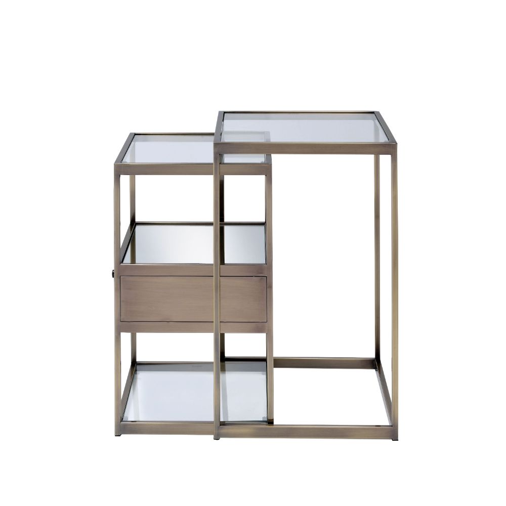 ACME Enca Nesting Table Set – angle view – Lusso Furniture Miami