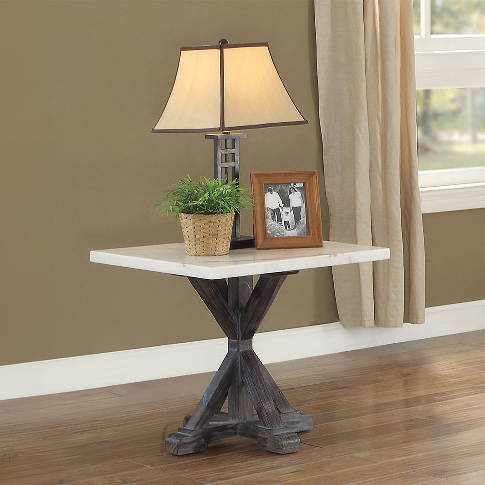 ACME Romina End Table – front view – Lusso Furniture Miami