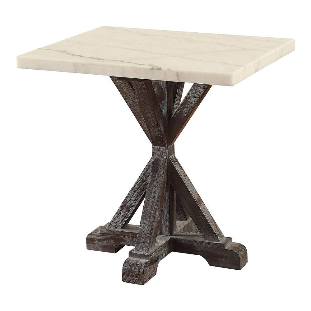 ACME Romina End Table – angle view – Lusso Furniture Miami