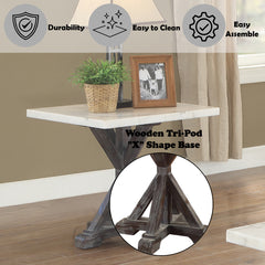 ACME Romina End Table – room setting – Lusso Furniture Miami