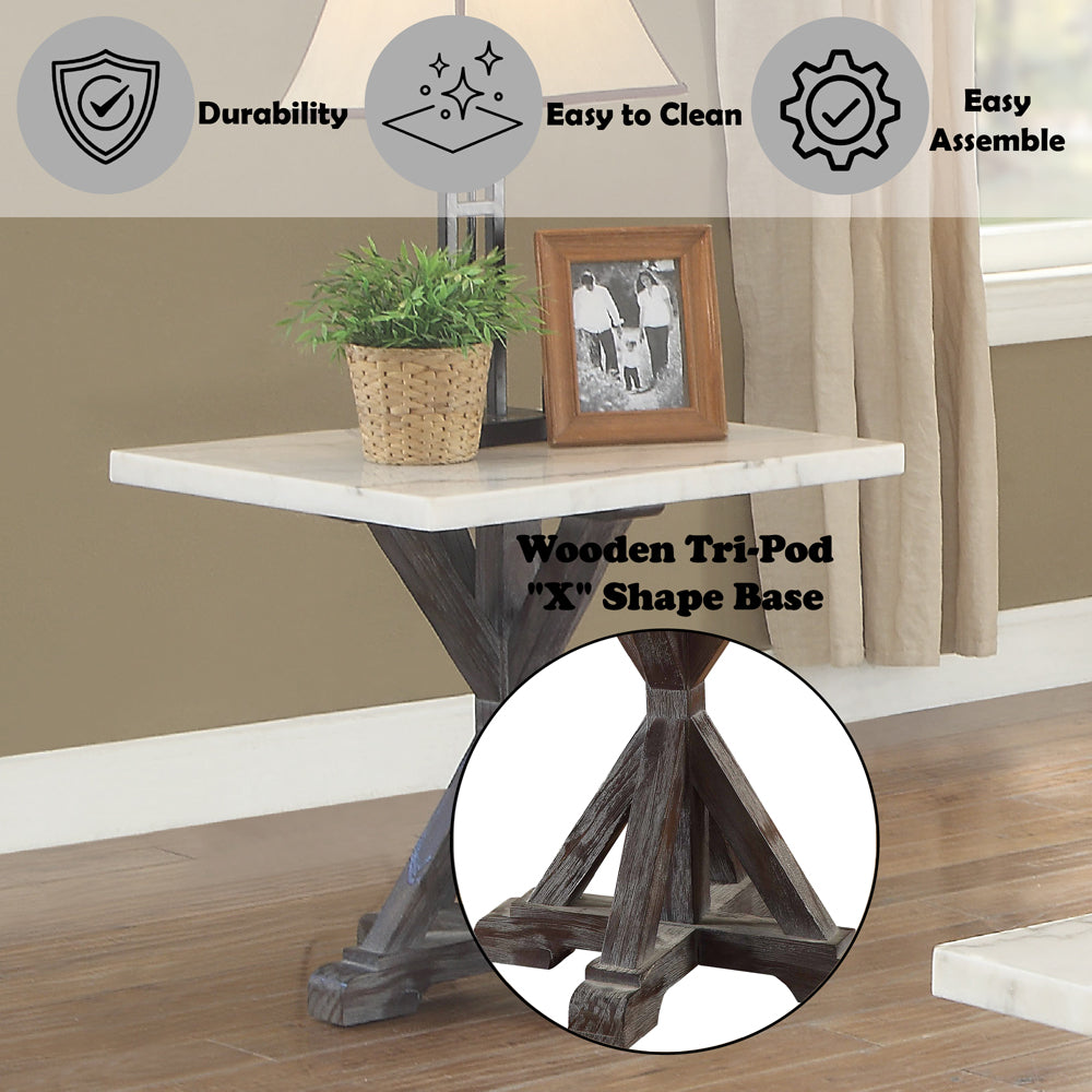 ACME Romina End Table – room setting – Lusso Furniture Miami