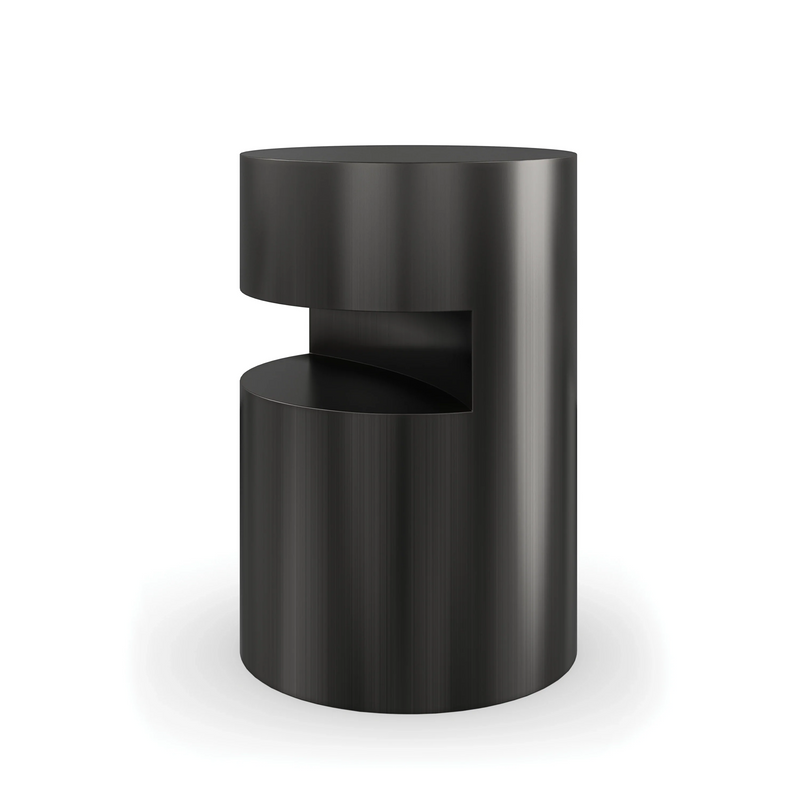 Caracole Brushed Tungsten End Table-zoom-
