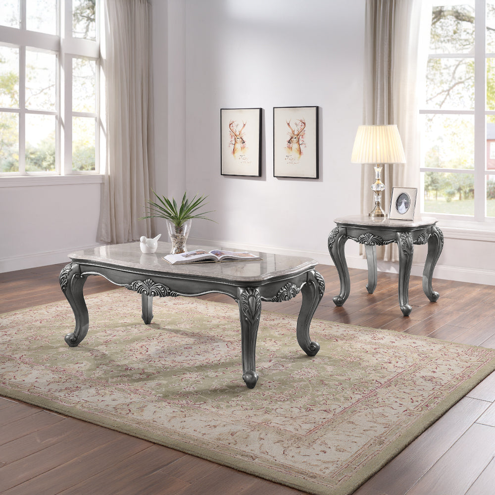 ACME Ariadne End Table – room setting – Lusso Furniture Miami