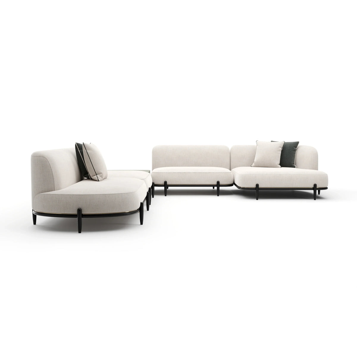 Caracole Madera Sectional – view 13 – Lusso Furniture Miami
