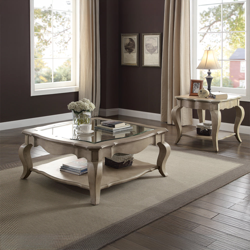 ACME Chelmsford End Table – side view – Lusso Furniture Miami