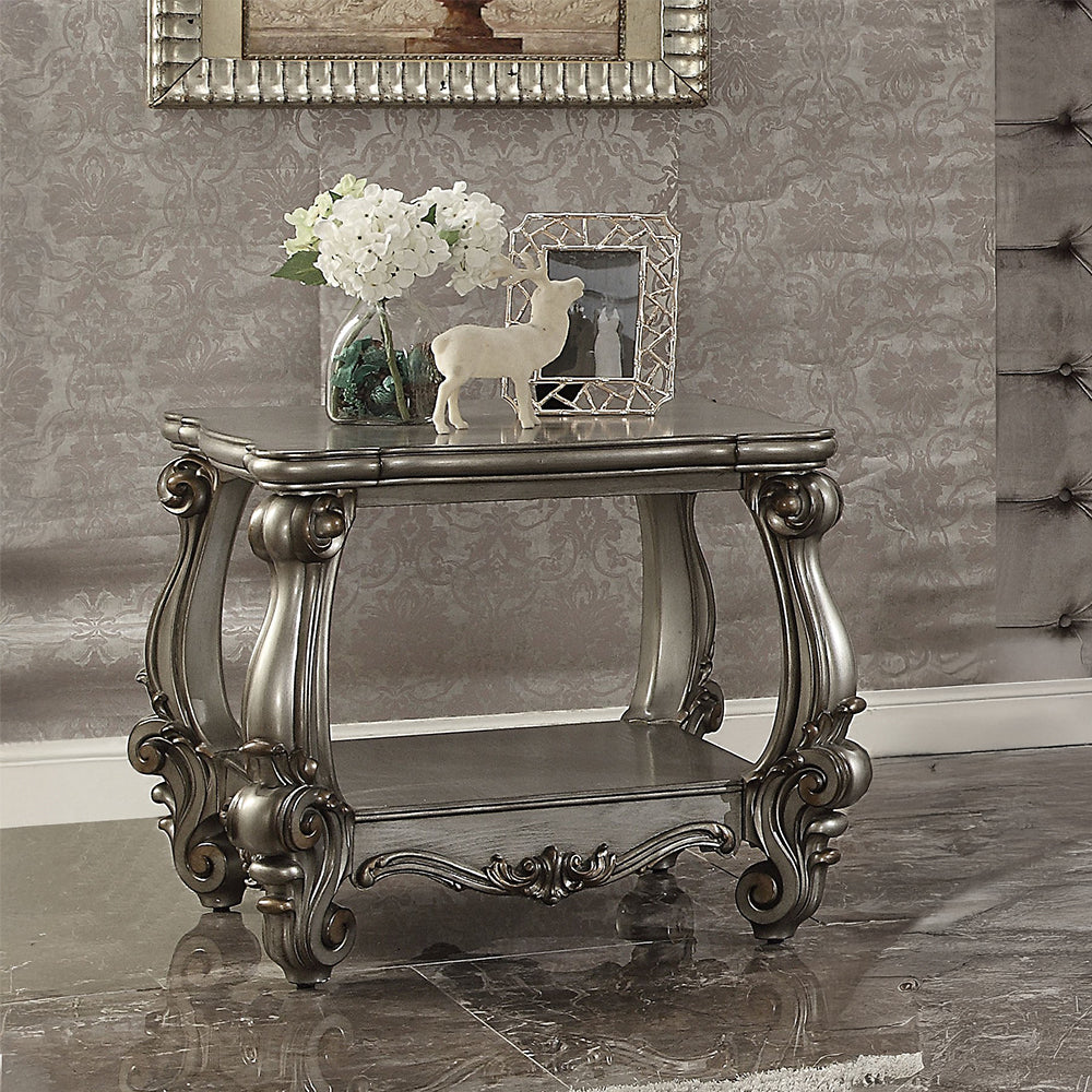ACME Versailles End Table – front view – Lusso Furniture Miami