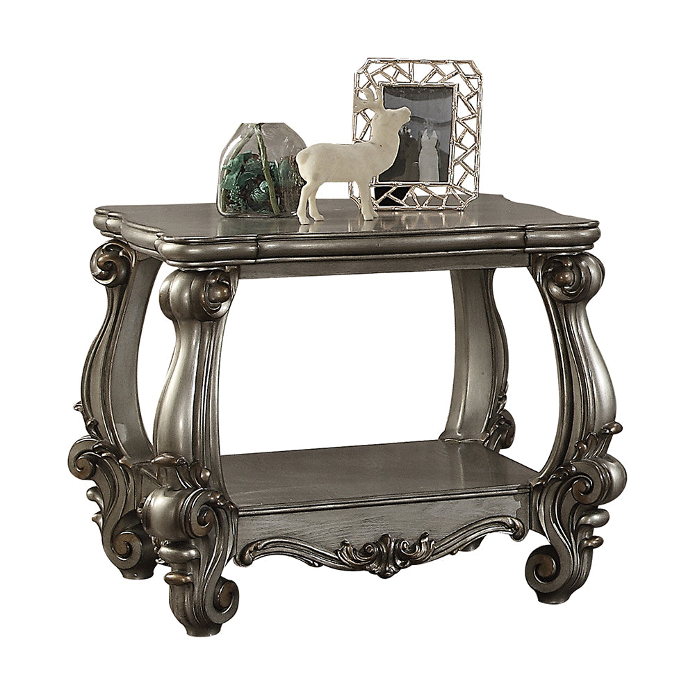 ACME Versailles End Table – side view – Lusso Furniture Miami