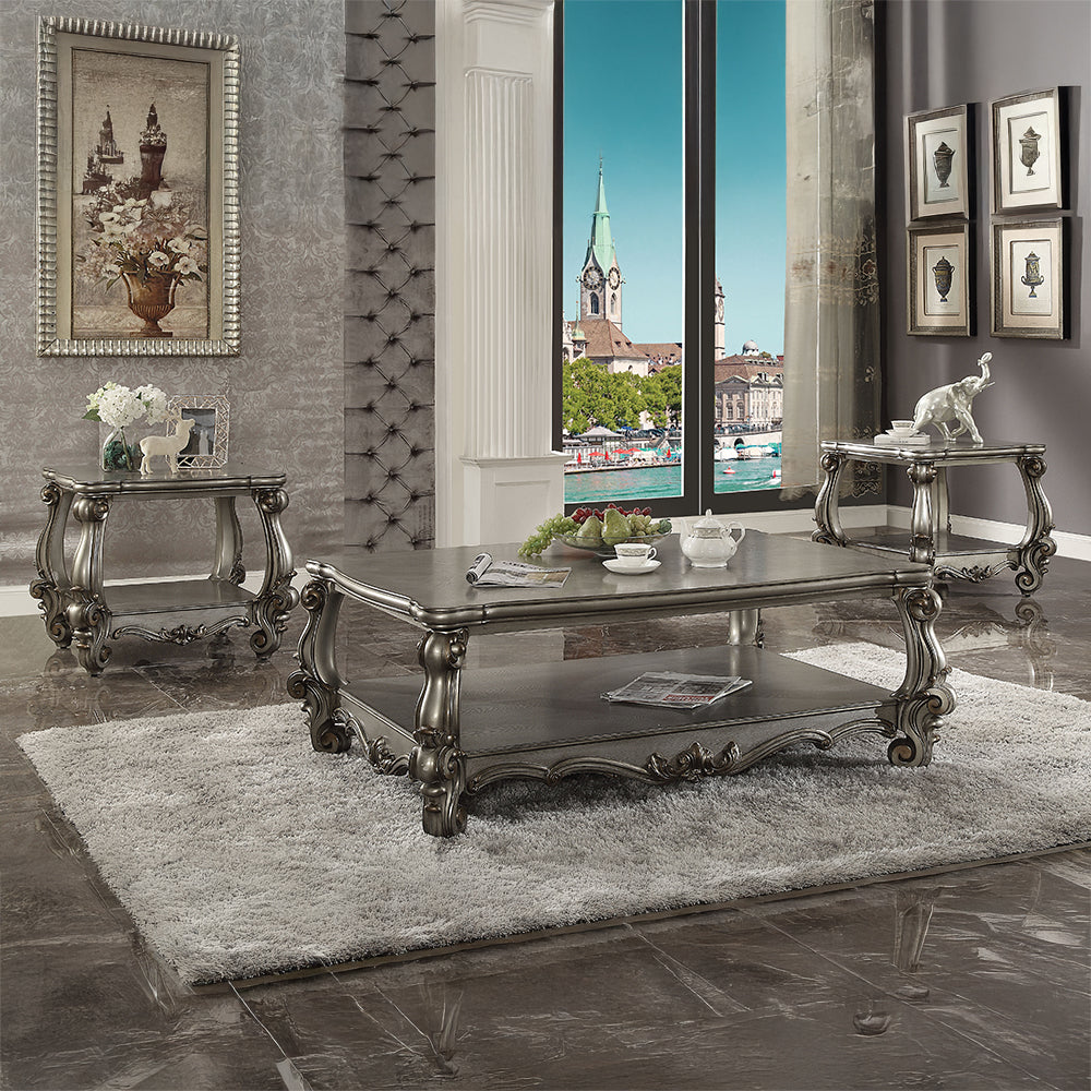 ACME Versailles End Table – room setting – Lusso Furniture Miami