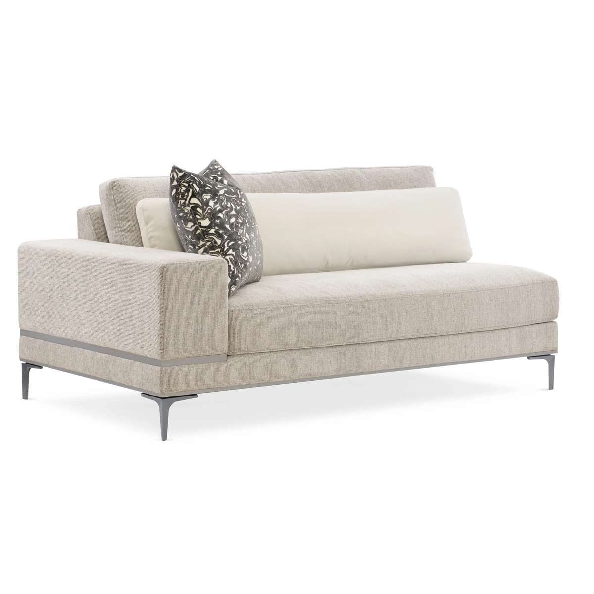 Caracole Repetition Left Facing Loveseat – side view – Lusso Furniture Miami
