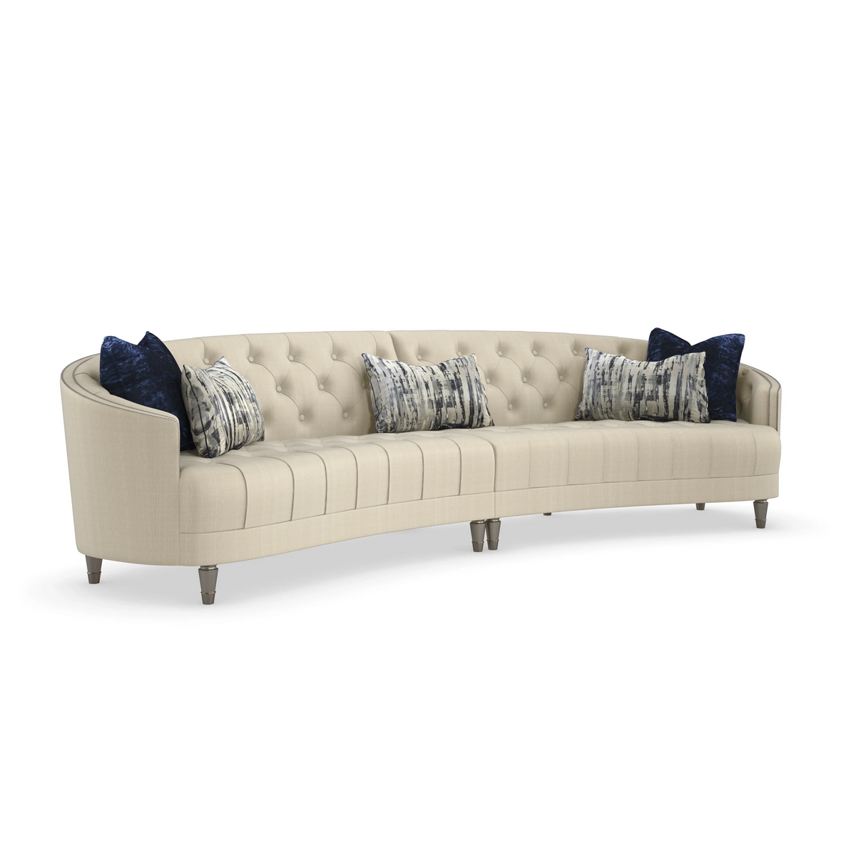 Caracole Right Arm Facing P Sofa – front view – Lusso Furniture Miami