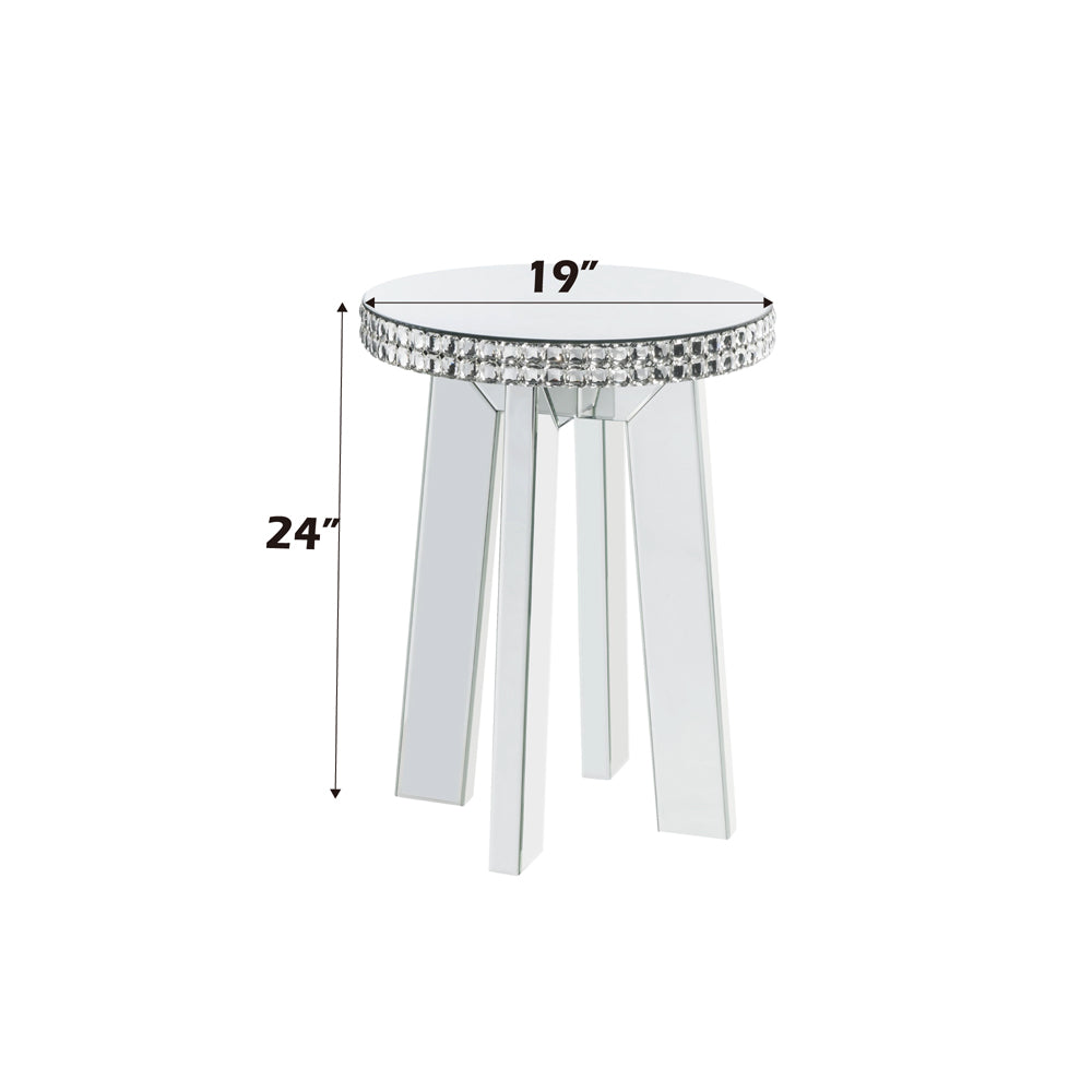 ACME Lotus End Table – side view – Lusso Furniture Miami