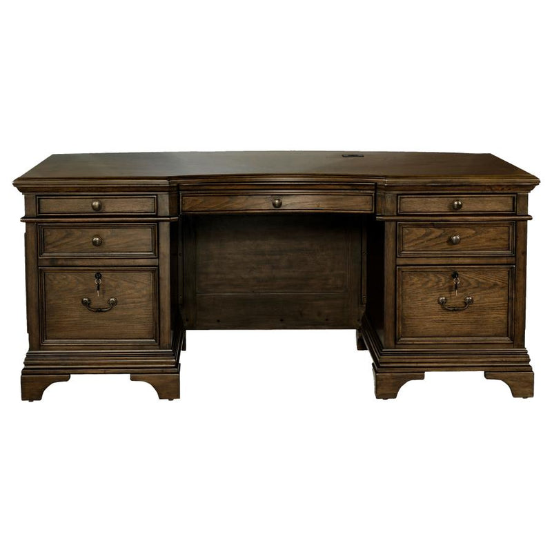 Hartshill 72-inch 7-drawer Executive Desk Burnished Oak-zoom-