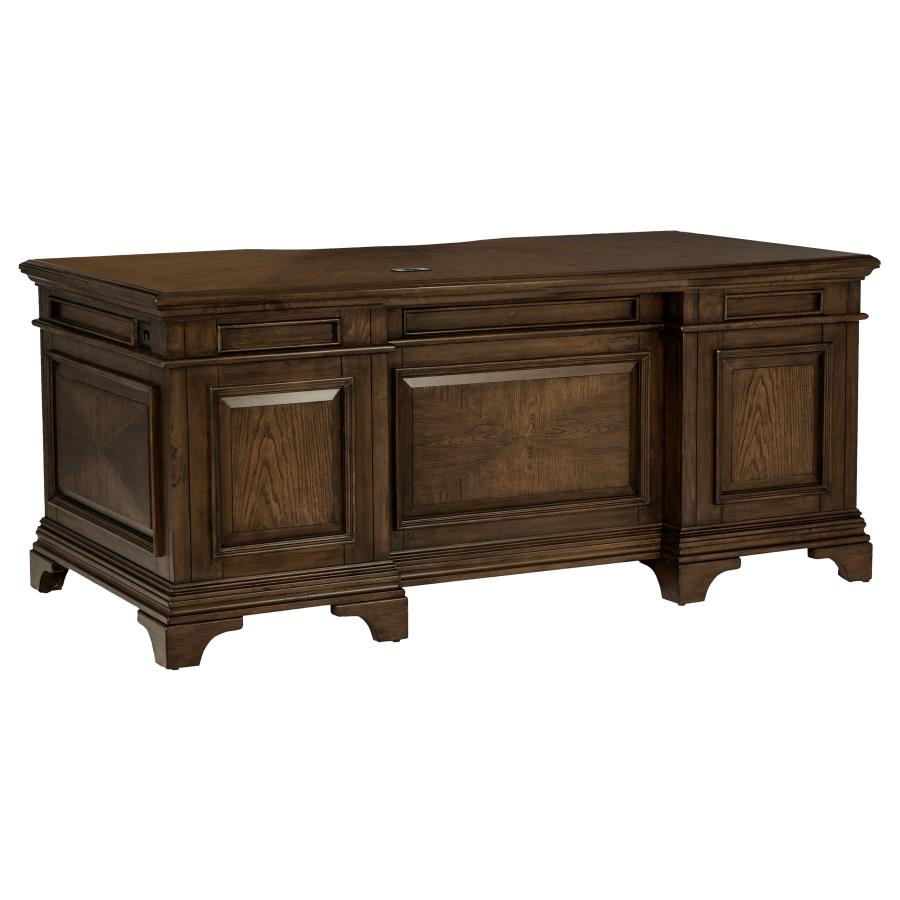 Hartshill 72-inch 7-drawer Executive Desk Burnished Oak-zoom-6