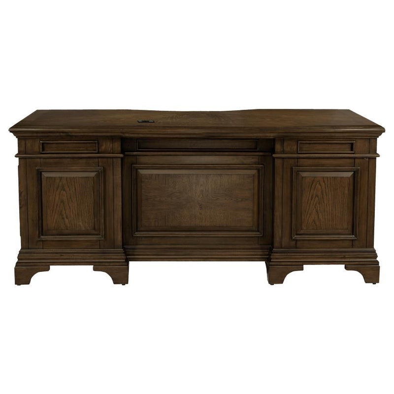 Hartshill 72-inch 7-drawer Executive Desk Burnished Oak-zoom-