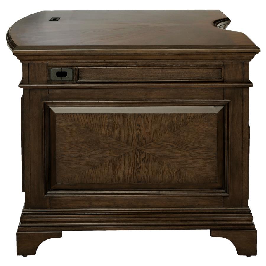Hartshill 72-inch 7-drawer Executive Desk Burnished Oak-8