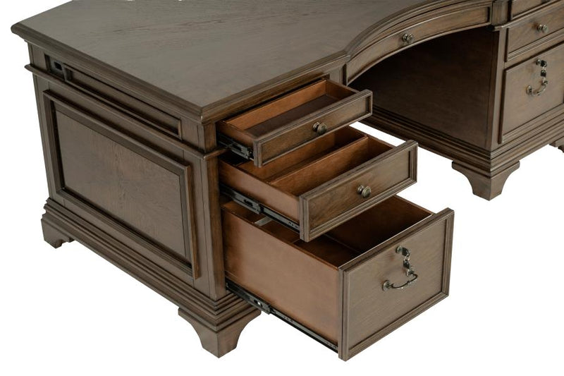 Hartshill 72-inch 7-drawer Executive Desk Burnished Oak-zoom-