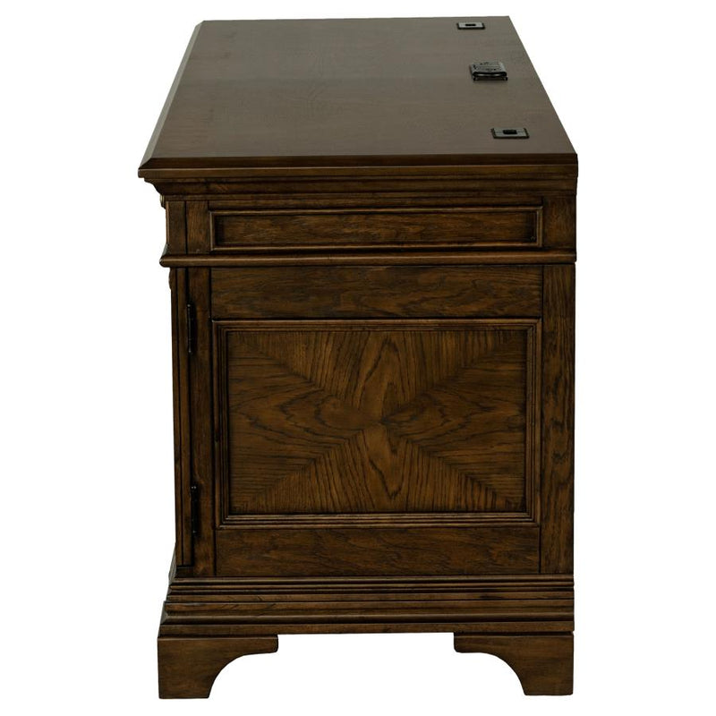 Hartshill 66-inch 5-drawer Credenza Office Desk Burnish Oak-zoom-