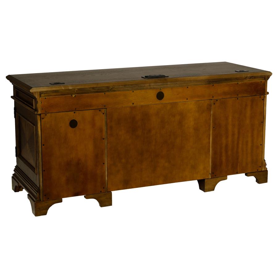 Hartshill 66-inch 5-drawer Credenza Office Desk Burnish Oak-6