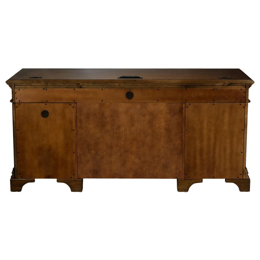 Hartshill 66-inch 5-drawer Credenza Office Desk Burnish Oak-zoom-7
