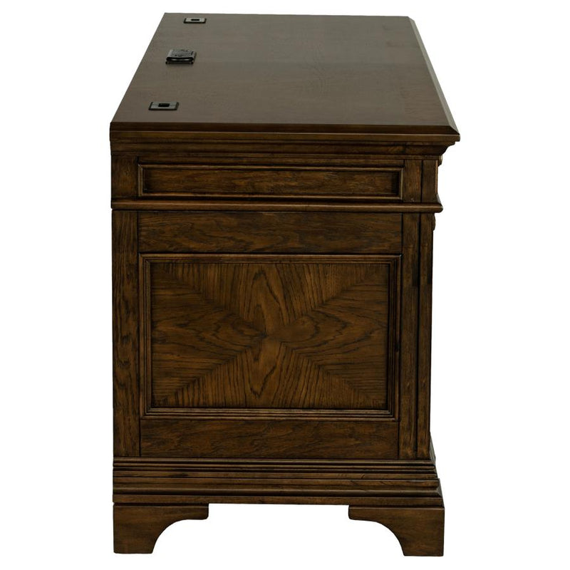 Hartshill 66-inch 5-drawer Credenza Office Desk Burnish Oak-zoom-