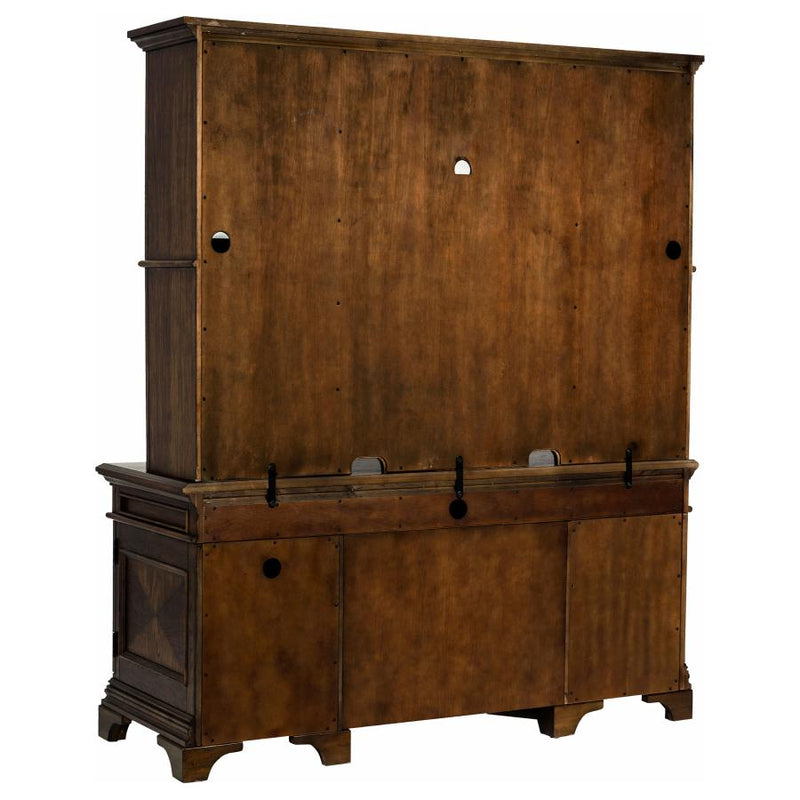 Hartshill 66-inch 5-drawer Credenza with Hutch Burnished Oak-zoom-