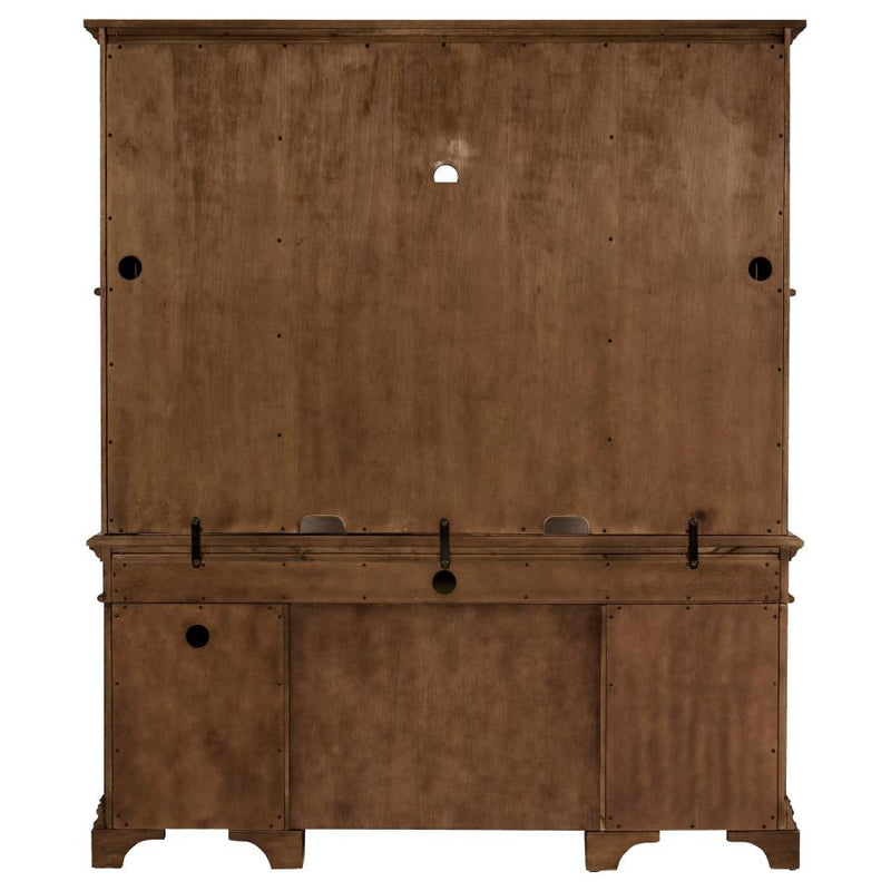 Hartshill 66-inch 5-drawer Credenza with Hutch Burnished Oak-zoom-