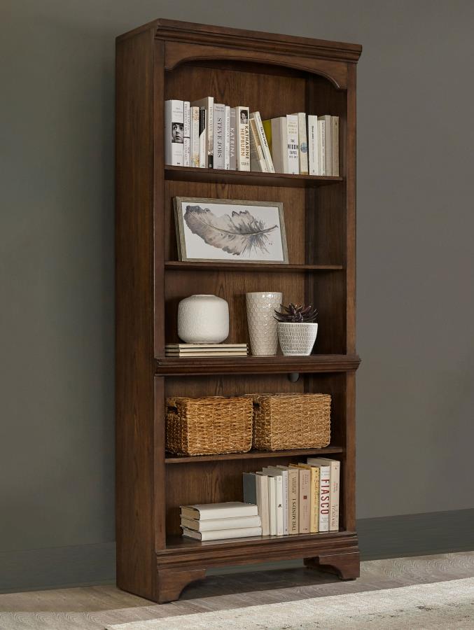 Hartshill 78-inch 5-shelf Bookcase Burnished Oak-2
