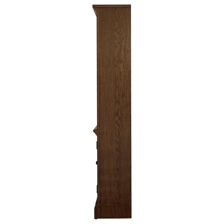 Hartshill 78-inch 3-shelf Cabinet Bookcase Burnished Oak-zoom-5