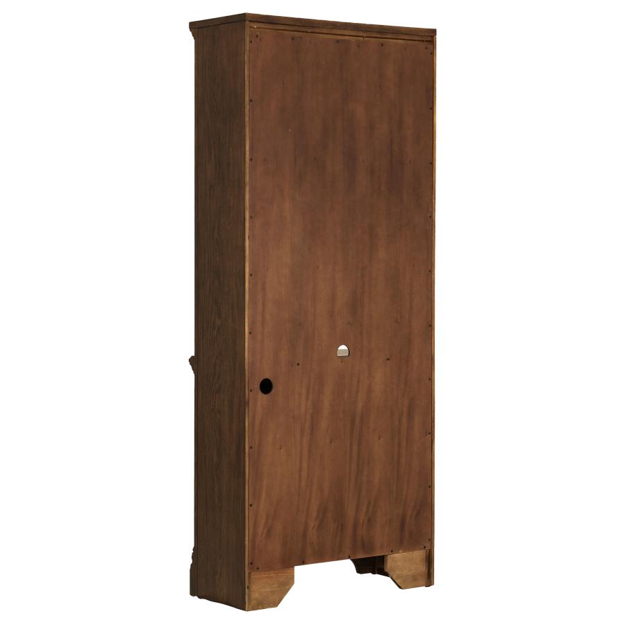 Hartshill 78-inch 3-shelf Cabinet Bookcase Burnished Oak-zoom-6