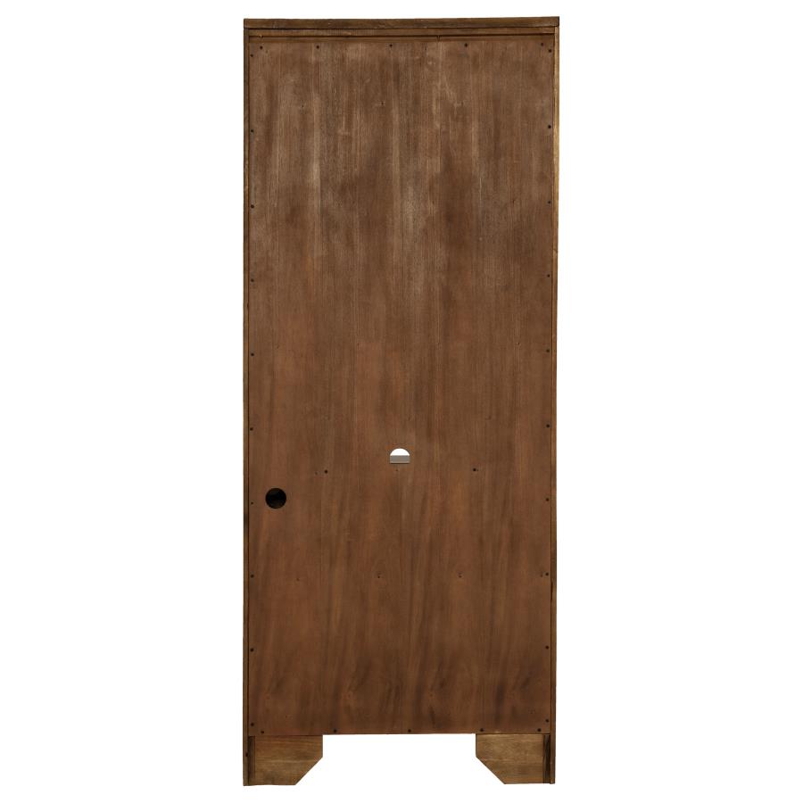 Hartshill 78-inch 3-shelf Cabinet Bookcase Burnished Oak-zoom-7