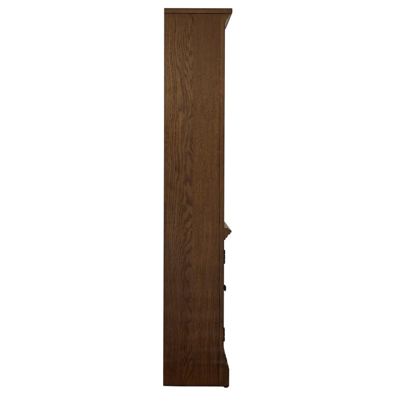 Hartshill 78-inch 3-shelf Cabinet Bookcase Burnished Oak-zoom-