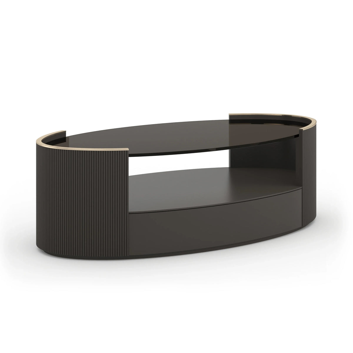 Caracole Love Oval Cocktail Table – view 12 – Lusso Furniture Miami