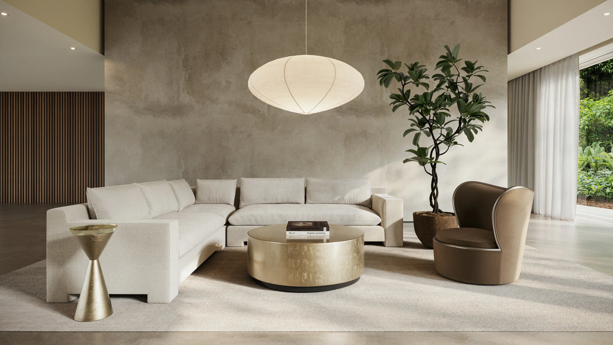 Caracole Devon Sectional Components – angle view – Lusso Furniture Miami