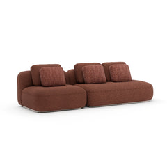 Caracole Sasso Saffron Small Sofa – angle view – Lusso Furniture Miami