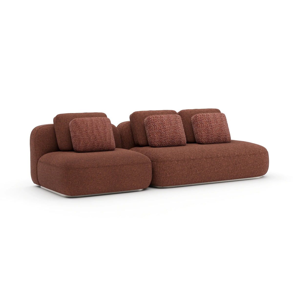 Caracole Sasso Saffron Small Sofa – angle view – Lusso Furniture Miami