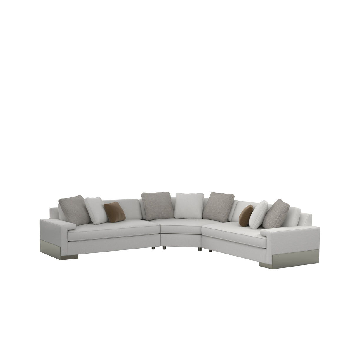 Caracole Shelfish Sectional – front view – Lusso Furniture Miami