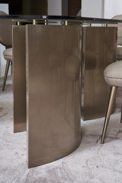 Caracole Aphelion Dining Table – side view – Lusso Furniture Miami