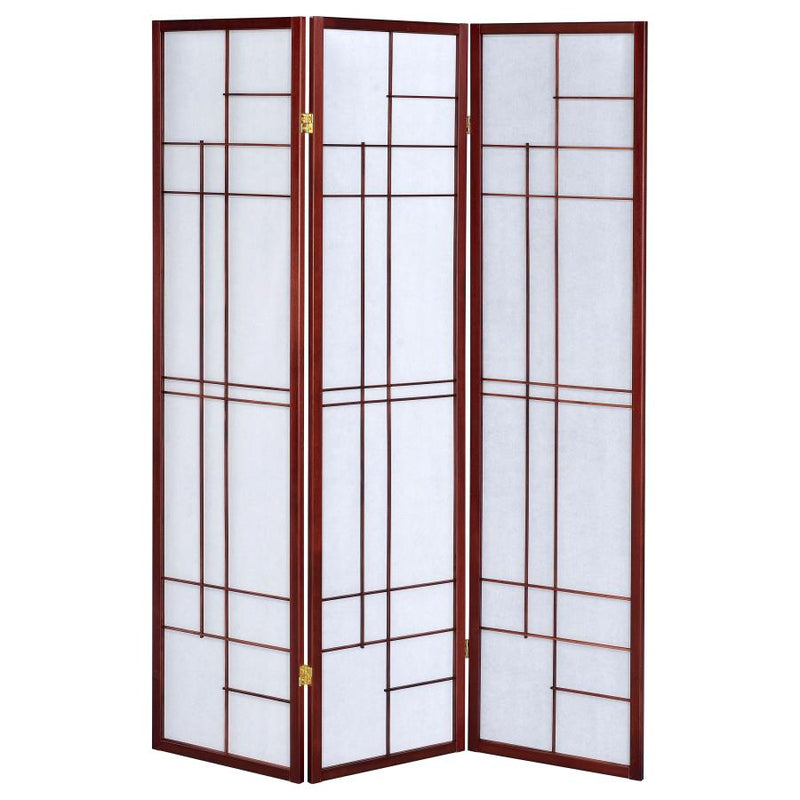 Katerina 3-Panel Room Divider Folding Shoji Screen Cherry-zoom-