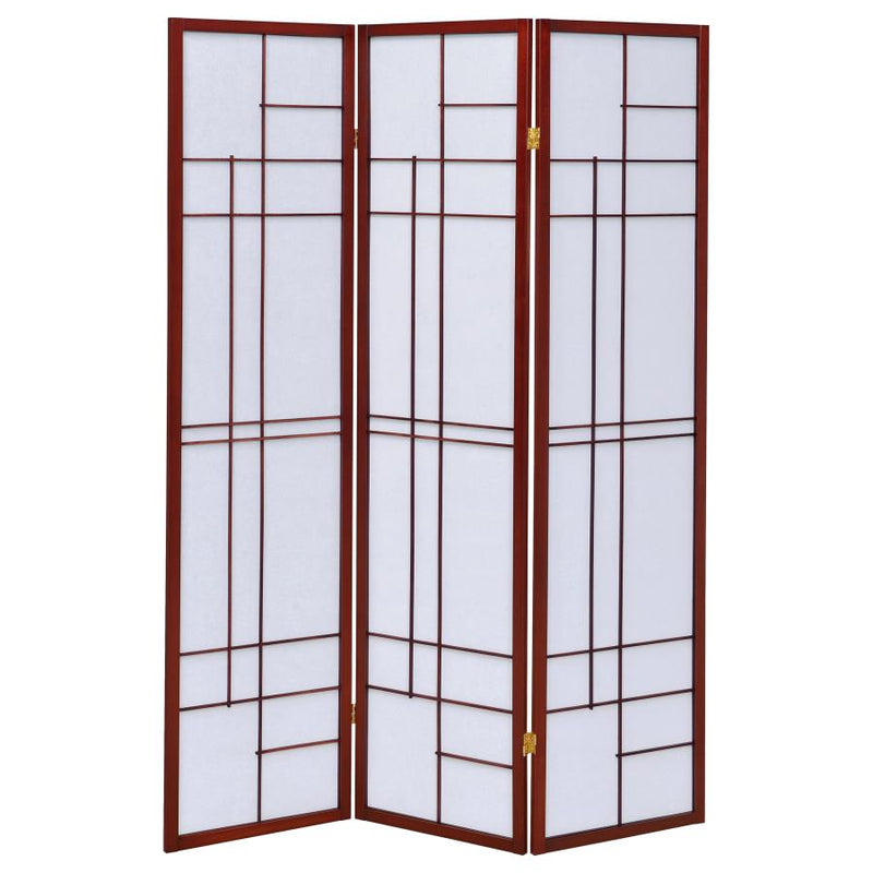 Katerina 3-Panel Room Divider Folding Shoji Screen Cherry-zoom-