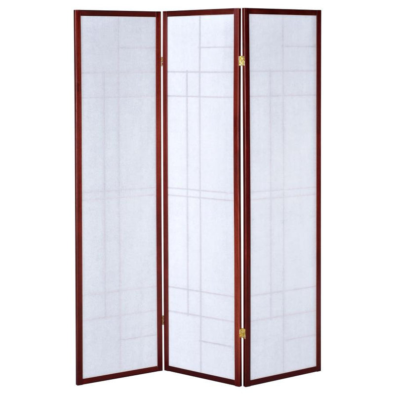 Katerina 3-Panel Room Divider Folding Shoji Screen Cherry-zoom-