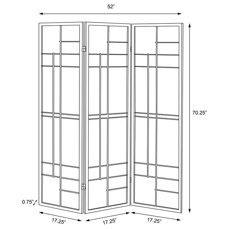 Katerina 3-Panel Room Divider Folding Shoji Screen Cherry-zoom-