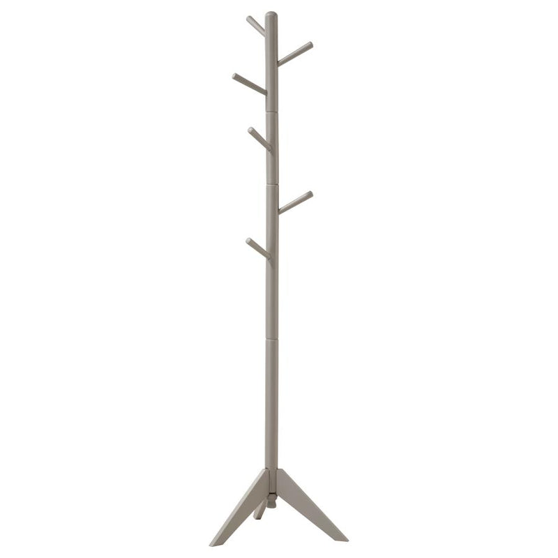 Devlin 6 Hook Freestanding Wood Coat Rack Hat Hanger Grey-zoom-