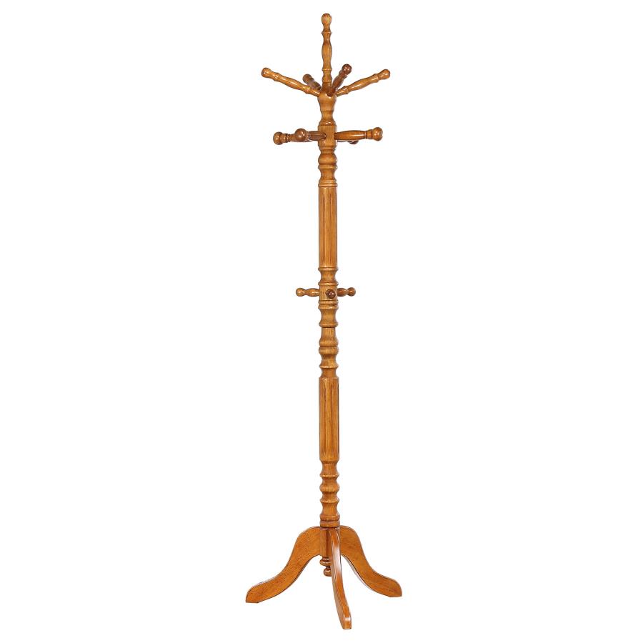 Achelle 11 Hook Freestanding Coat Rack Hanger Golden Brown-zoom-1