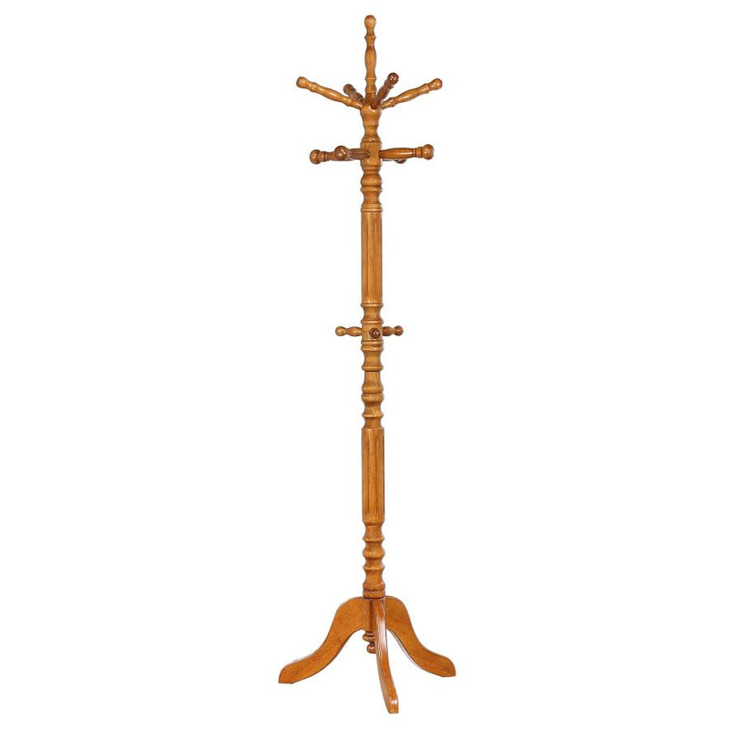 Achelle 11 Hook Freestanding Coat Rack Hanger Golden Brown-zoom-